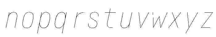 AlpagaVAR CondensedHairlineItalic Instance Font LOWERCASE