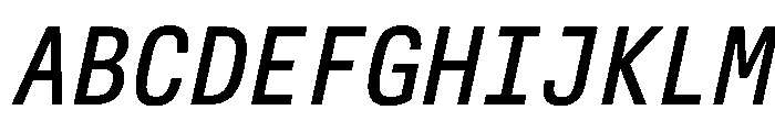 AlpagaVAR CondensedItalic Instance Font UPPERCASE