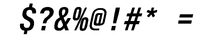 AlpagaVAR CondensedMediumItalic Instance Font OTHER CHARS