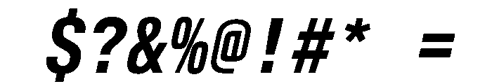 AlpagaVAR CondensedSemiBoldItalic Instance Font OTHER CHARS