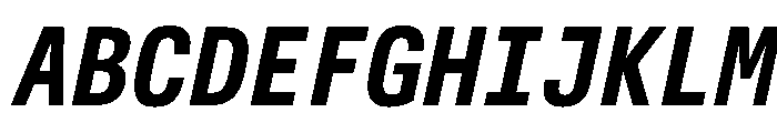AlpagaVAR CondensedSemiBoldItalic Instance Font UPPERCASE