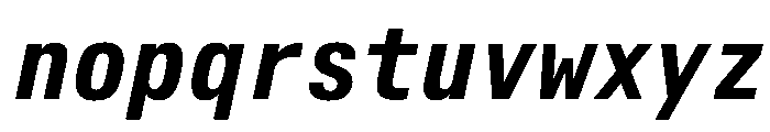 AlpagaVAR CondensedSemiBoldItalic Instance Font LOWERCASE