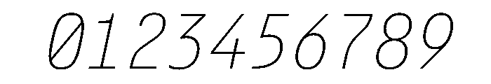 AlpagaVAR CondensedThinItalic Instance Font OTHER CHARS