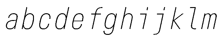 AlpagaVAR CondensedThinItalic Instance FONT