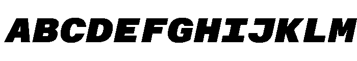 AlpagaVAR ExpandedExtraBlackItalic Instance Font UPPERCASE