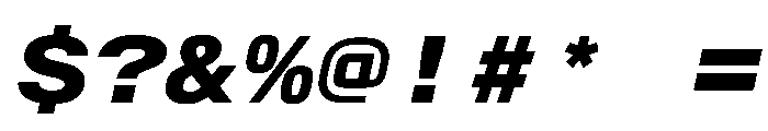 AlpagaVAR ExpandedExtraBoldItalic Instance Font OTHER CHARS
