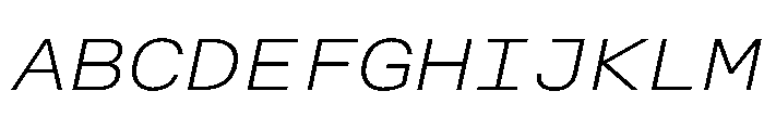 AlpagaVAR ExpandedExtraLightItalic Instance 50228ffc Font UPPERCASE