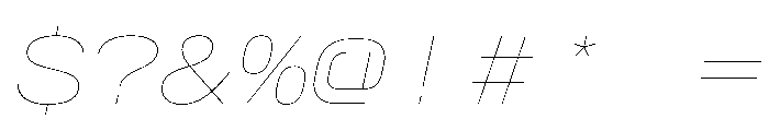 AlpagaVAR ExpandedHairlineItalic Instance Font OTHER CHARS
