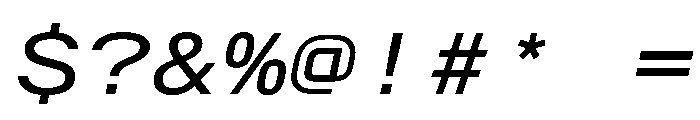 AlpagaVAR ExpandedItalic Instance Font OTHER CHARS