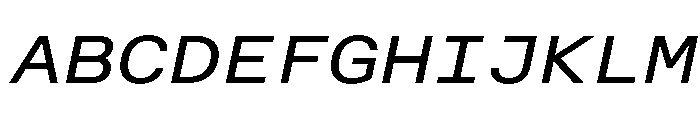 AlpagaVAR ExpandedItalic Instance Font UPPERCASE