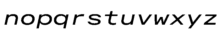 AlpagaVAR ExpandedItalic Instance Font LOWERCASE