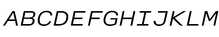 AlpagaVAR ExpandedLightItalic Instance Font UPPERCASE