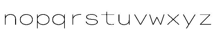 AlpagaVAR ExpandedThin Instance Font LOWERCASE