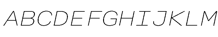 AlpagaVAR ExpandedThinItalic Instance 806f3dea Font UPPERCASE