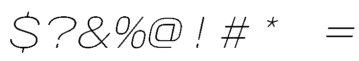 AlpagaVAR ExpandedThinItalic Instance Font OTHER CHARS
