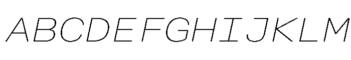 AlpagaVAR ExpandedThinItalic Instance Font UPPERCASE