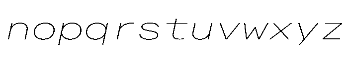AlpagaVAR ExpandedThinItalic Instance Font LOWERCASE