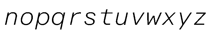 AlpagaVAR ExtraLightItalic Instance 8197c900 Font LOWERCASE