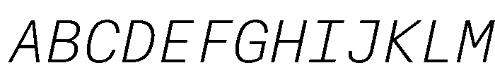 AlpagaVAR ExtraLightItalic Instance Font UPPERCASE