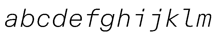 AlpagaVAR ExtraLightItalic Instance FONT