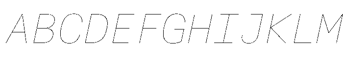 AlpagaVAR HairlineItalic Instance Font UPPERCASE