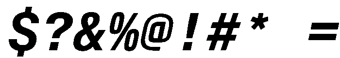 AlpagaVAR SemiBoldItalic Instance Font OTHER CHARS