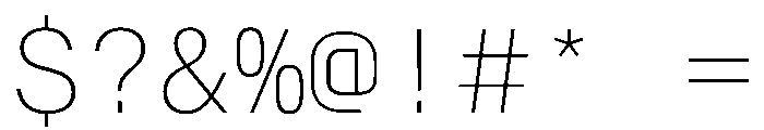 AlpagaVAR Thin Instance Font OTHER CHARS