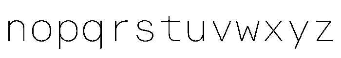 AlpagaVAR Thin Instance Font LOWERCASE
