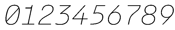 AlpagaVAR ThinItalic Instance Font OTHER CHARS