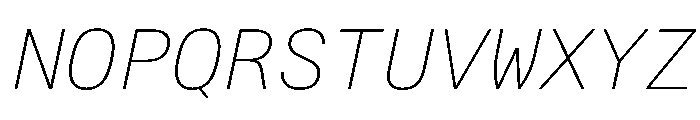 AlpagaVAR ThinItalic Instance Font UPPERCASE