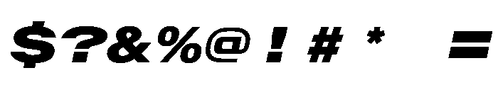 AlpagaVAR UltraExpandedBlackItalic Instance Font OTHER CHARS