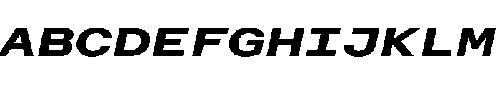 AlpagaVAR UltraExpandedBoldItalic Instance 51ec586b Font UPPERCASE