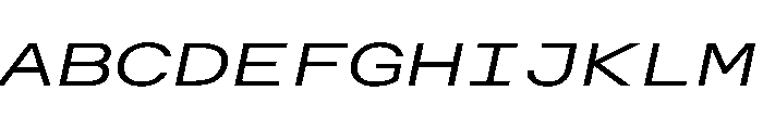 AlpagaVAR UltraExpandedBookItalic Instance 49547aef Font UPPERCASE