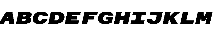 AlpagaVAR UltraExpandedExtraBlackItalic Instance 9e52c658 Font UPPERCASE