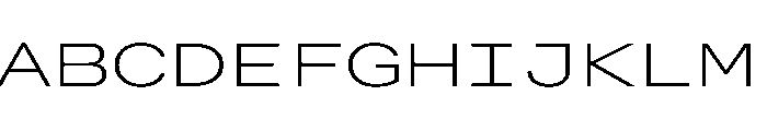 AlpagaVAR UltraExpandedExtraLight Instance Font UPPERCASE