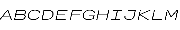AlpagaVAR UltraExpandedExtraLightItalic Instance C2ed9973 Font UPPERCASE