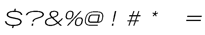 AlpagaVAR UltraExpandedExtraLightItalic Instance Font OTHER CHARS