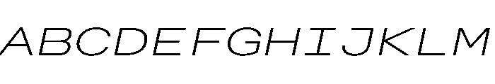 AlpagaVAR UltraExpandedExtraLightItalic Instance Font UPPERCASE