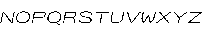 AlpagaVAR UltraExpandedExtraLightItalic Instance Font UPPERCASE