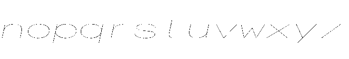 AlpagaVAR UltraExpandedHairlineItalic Instance Font LOWERCASE