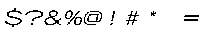 AlpagaVAR UltraExpandedLightItalic Instance Font OTHER CHARS