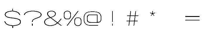 AlpagaVAR UltraExpandedThin Instance Font OTHER CHARS