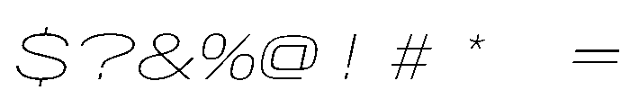 AlpagaVAR UltraExpandedThinItalic Instance Font OTHER CHARS