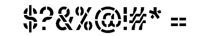 Alpen Stencil Font OTHER CHARS