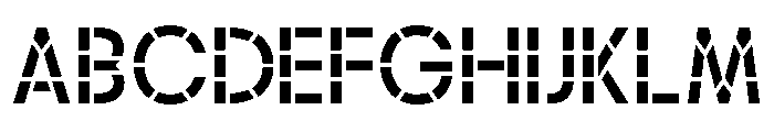 Alpen Stencil Font UPPERCASE