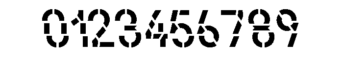Alpen Stencilbackslant Font OTHER CHARS