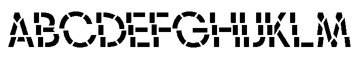 Alpen Stencilbackslant Font UPPERCASE