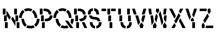 Alpen Stencilbackslant Font UPPERCASE
