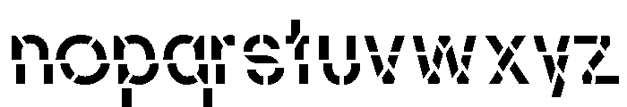 Alpen Stencilbackslant Font LOWERCASE