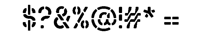 Alpen Stencilinflated Font OTHER CHARS